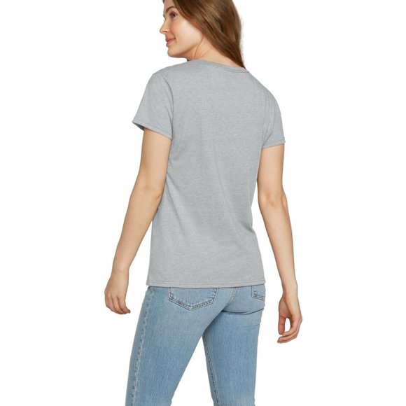 Women's Basics Cotton T-Shirt Crew Neck Short Sleeve Solid Knit Plain Top - Picture 5 of 8